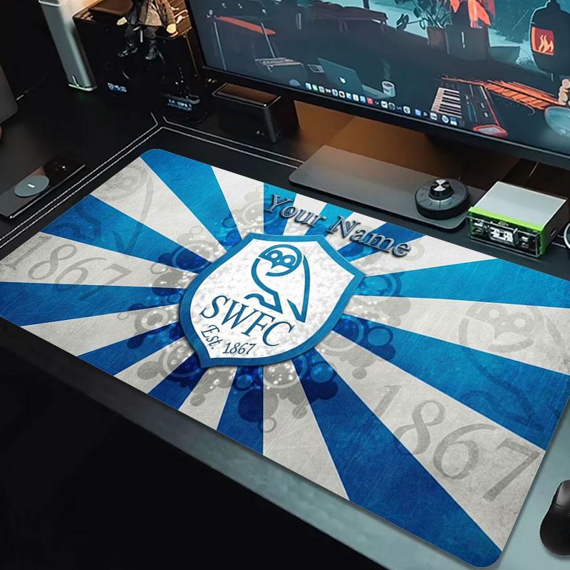Sheffield Wednesday Football Club Custom Name Large Size Mouse Pad Large Gaming Table Cushion Non-slip Laptop Tablet Big Mousepad XXL Mat Mini PC Play