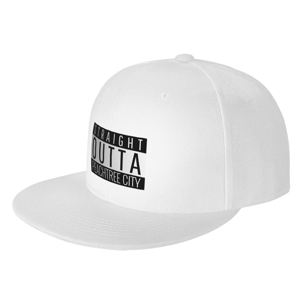 Fashion Straight Outta Peachtree City Georgia Flat Brim Sun Hat HighQuality Texture Luxury Women Hat
