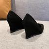 Plus Size Women's Shoes Slip On Women's High Heels Fashion Office Pumps Women Pointed Toe High Wedges Shallow Shoes Women