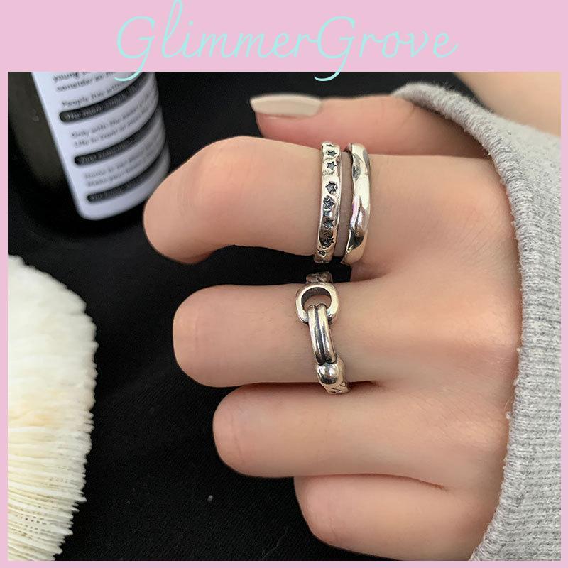Vintage Inspired Double Layer Hollow Design Adjustable Ring For Women Chic Fashion Jewelry