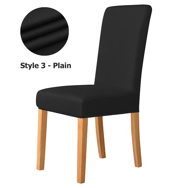 New T -Jacquard Chair Cover Elastic Solid Color Chair Covers For Dining Room Hotel Use Home Ornamental Washable Design Anti -Dirty Seat Protectors