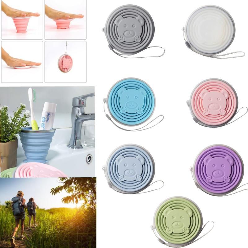 Portable Outdoor Travel Collapsible Silicone Cup Candy Colors