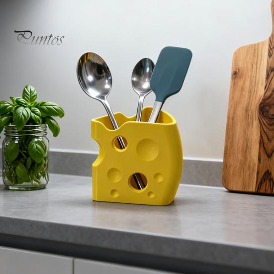 Novelty Gifts for Coworkers Cheese Shape Storage Box, Cute Yellow Plastic Organizer, 3D Printing Decorative Key Holder Entryway Creative Ornament Home