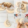 10pcs Wooden Moon and Star, Eid Decorations, Gurbani Festival Decorations, Wooden Gift Packaging Tags, DIY Crafts, Handicrafts