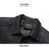 Men's Plus Velvet Turn-Down Collar Jacket for Middle-Aged and Elderly - Thick Autumn/Winter Business Coat