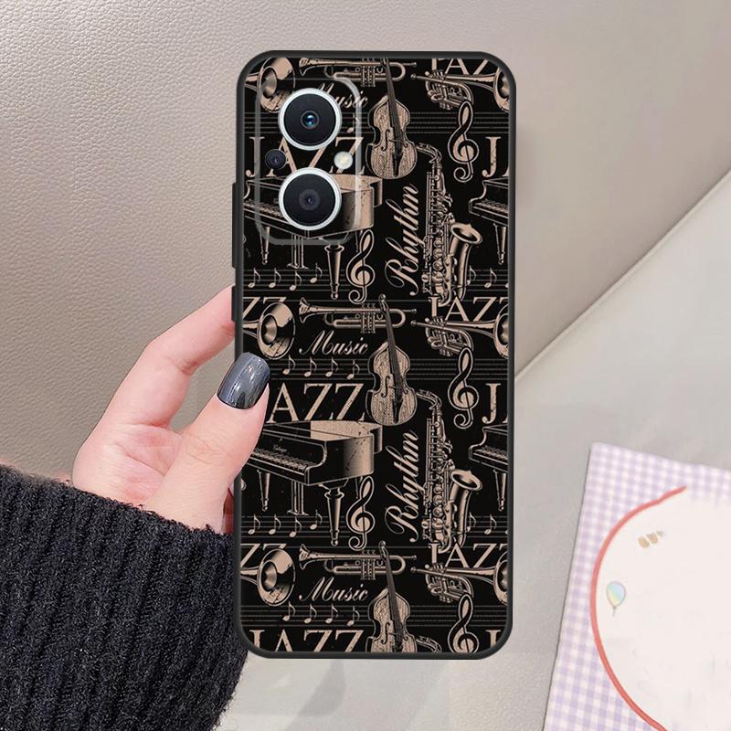 Musical Notes Violin Classical Funda For OPPO Reno 12 14 13 11 10 Pro 11F 12F 13F 14F 7 8 Lite OPPO Find X6 X5 X8 X9 Pro Case