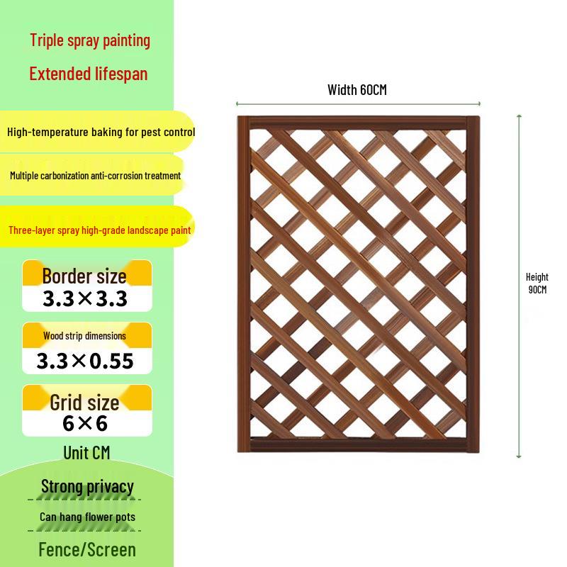 Anti-Corrosion Wood Garden Fence & Climbing Frame for Outdoor Spaces