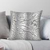 Brilliant Embossed Silver Faux Square Pillowcase Polyester Linen Velvet Creative Zip Decor Pillow Case Bed Cushion Cover