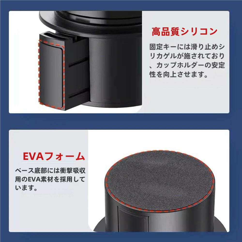 OEMASSIVE Car Drink Multifunctional Car Cup Smartphone Console Car Cup Holder with Charging Adjustable Fits Large ABS Small Item Car Interior Drink