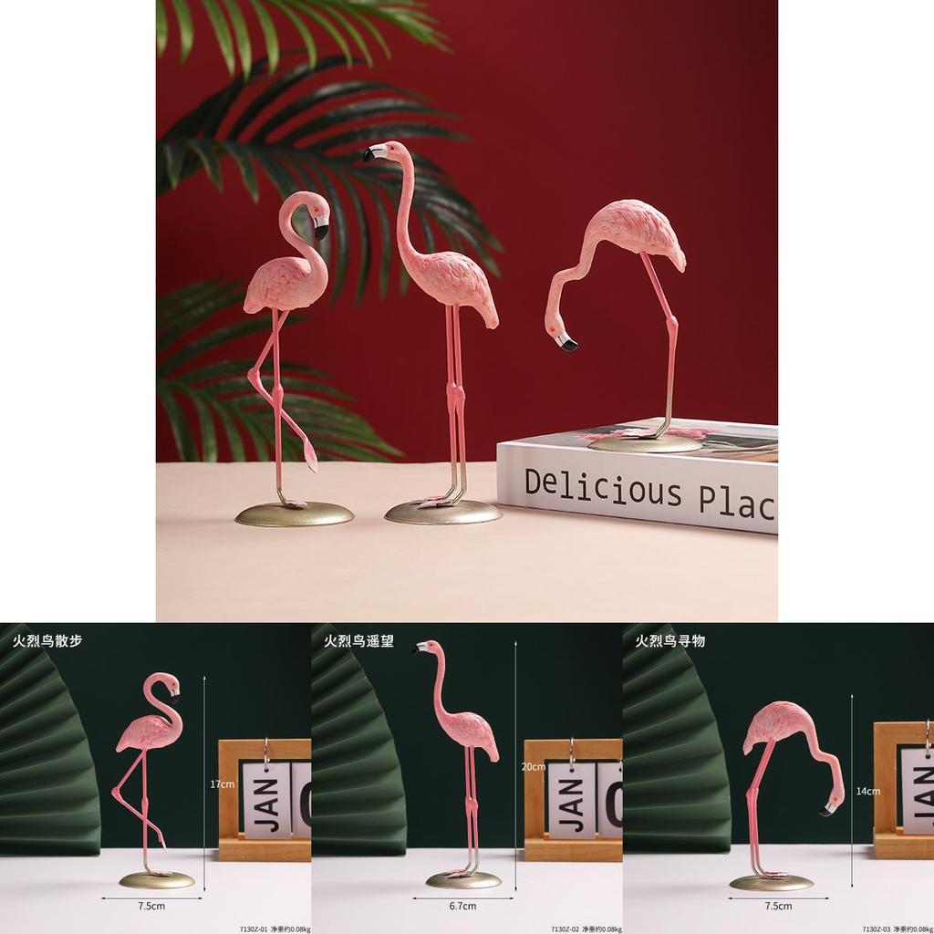 Flamingo Resin Animal Figurine For Home Decor Office Desk Gift For Friends