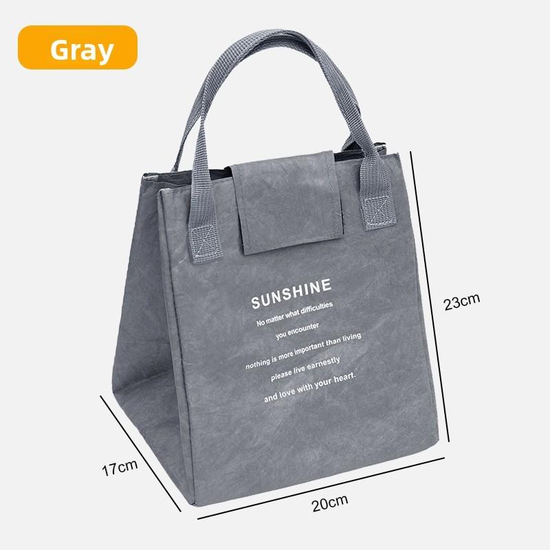 Moderner Dupont-Material Minimalistischer Stil Buchstaben Lunch-Tasche für Schule Pendeln