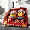 1Pc Christmas Minions Grinch Blanket Soft Throw Blanket For Home Bedroom Bed Sofa Travel Office Solid Christmas Blanket