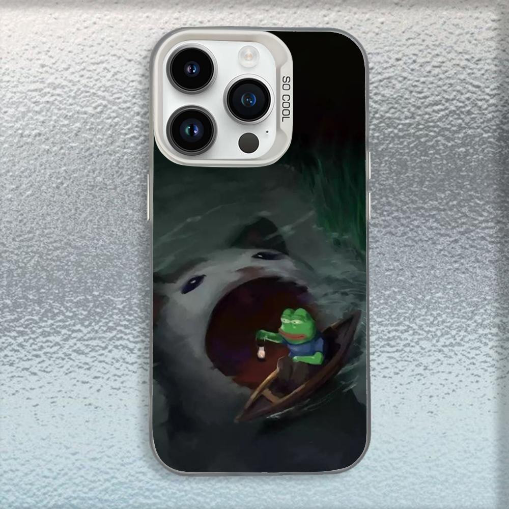 

Funny P-Pepe the Frog Phone Case For iPhone 16,15,14,13,12,11,Mini,Pro,MAX White Matte Shockproof Cover iPhone14Pro