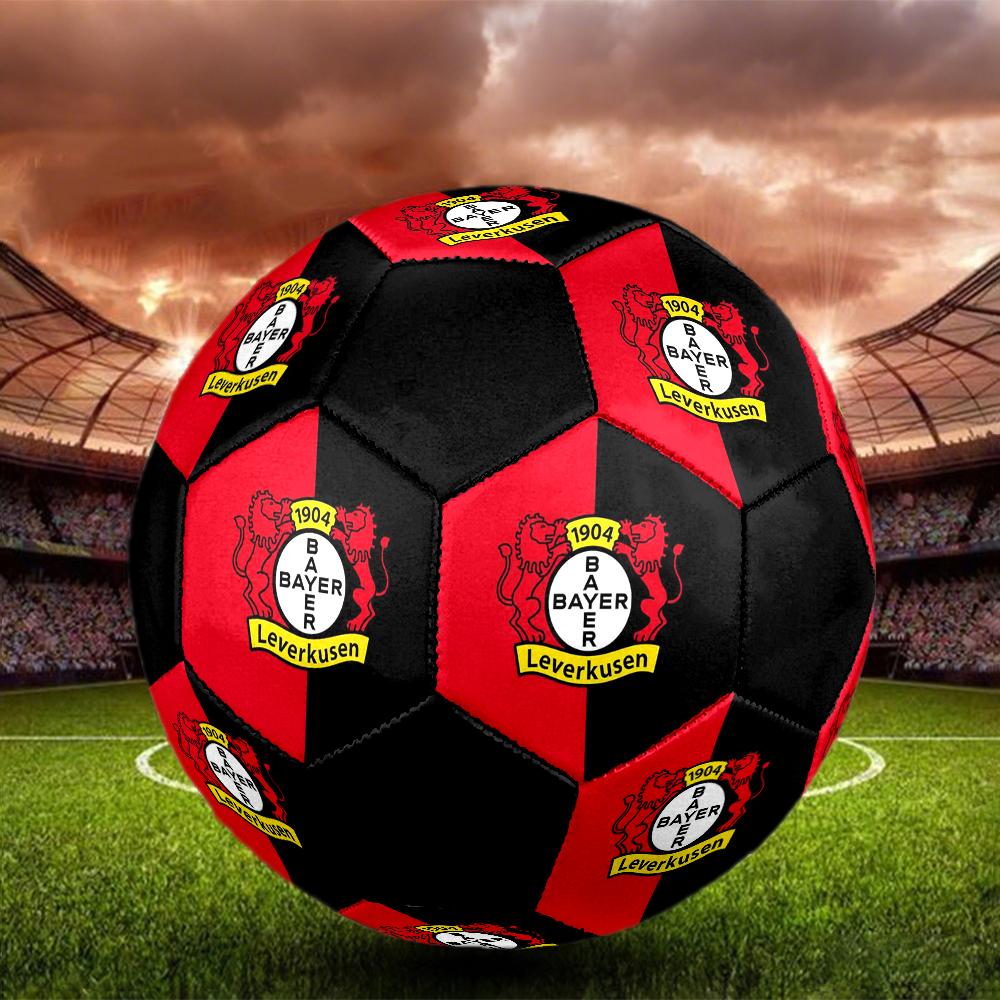 Pallone da Calcio Indoor Bayer 04 Leverkusen Colorato Cucito a Macchina PVC Taglia 5 Pronto per Allenamento di Squadra e Competizione Resistente Rimbalzo Elevato Fantastico Regalo Sportivo