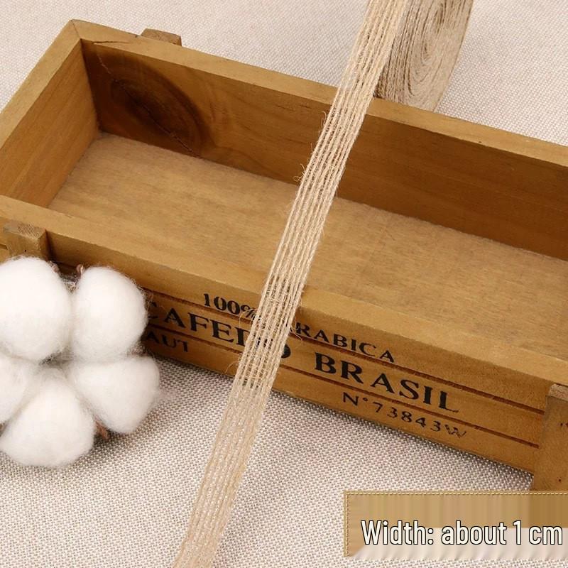 Handmade Burlap Jute Ribbon for DIY Bows and Hair Accessories