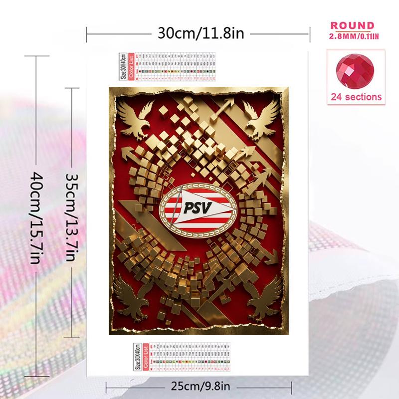 PSV 100% Round Full Drill 5D DIY Diamond Painting Embroidery Cross Stitch Rhinestone Décor