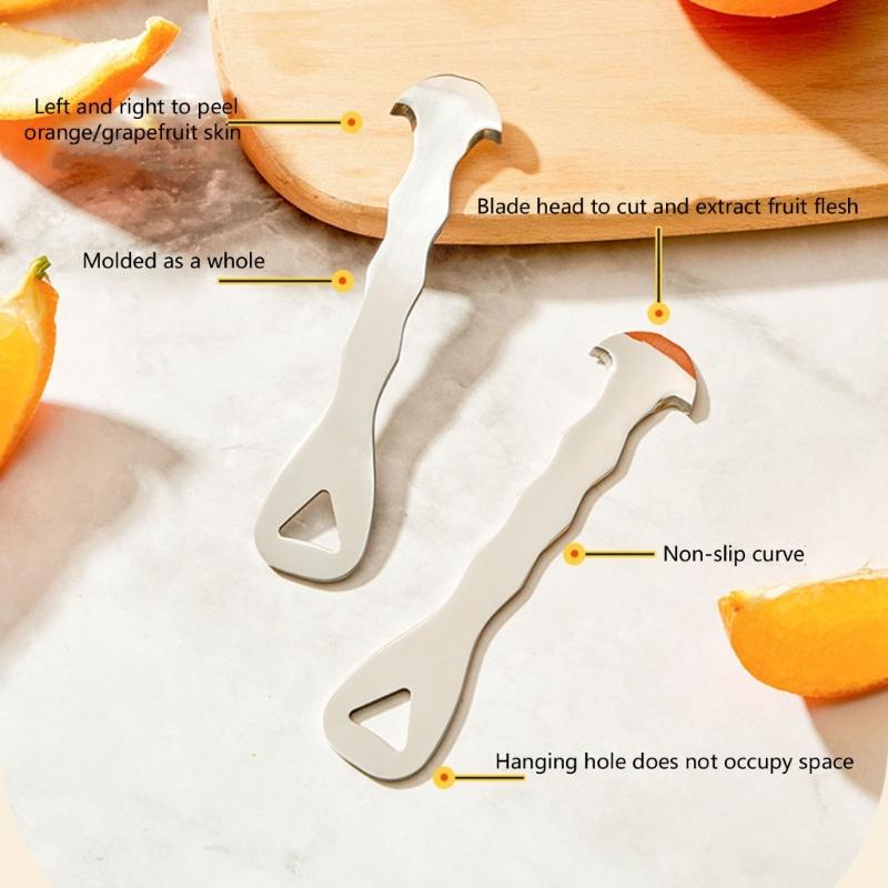 Stainless Steels Fruit Peeler Citrus Cutter Slicer Removal Tool for Quick Safe Oranges and Lemon Peeling in Kitchen Use
