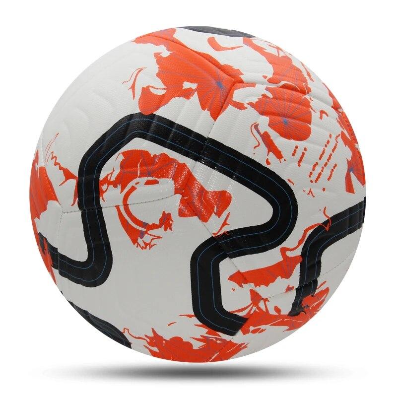 Fotbalové míče Standardní velikost 5 Strojově šitý míč PU materiál Sportovní liga Venkovní zápas Fotbalový tréninkový míč Futbol Voetbal