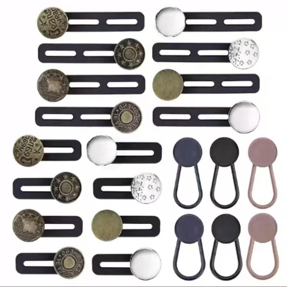 12/16/24/26 pcs Strong Elasticity Button Extenders Button Style Waistband Expander for Jeans