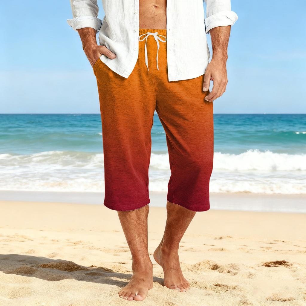 Herrshorts, casual, med dragsko, kort