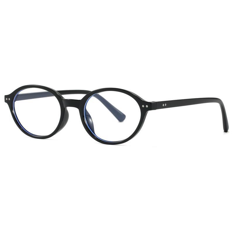 Retro Style Oval Frame Blue Light Blocking UV Protection Glasses