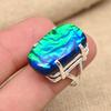 Green Triplet Opal Gemstone Handmade Solid 925 Sterling Silver Jewelry Anniversary Ring For Her