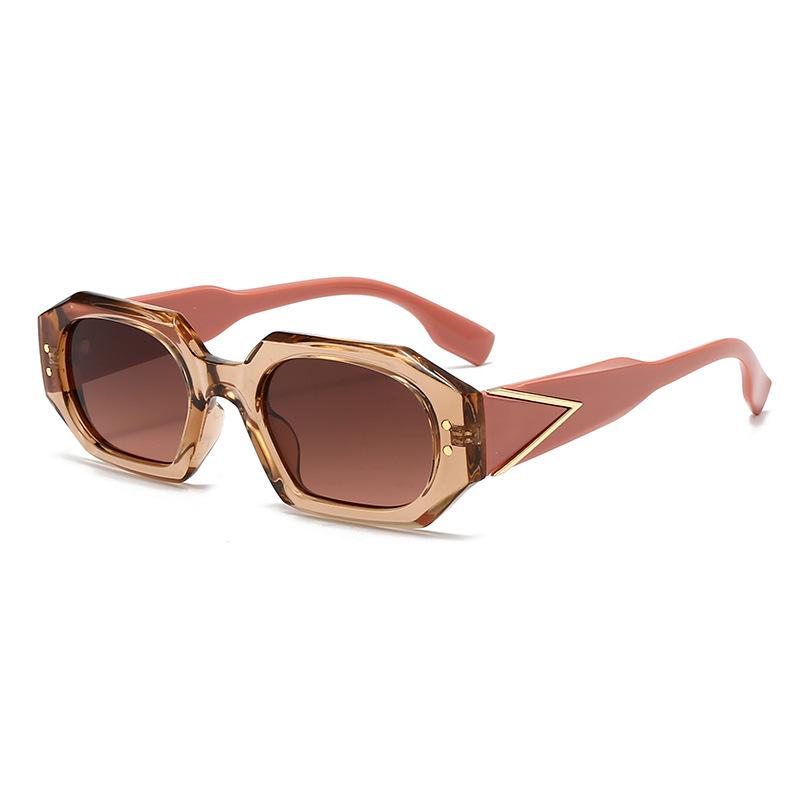 2024 Trendy Polygonal Women s Sunglasses with Anchor Nail Design