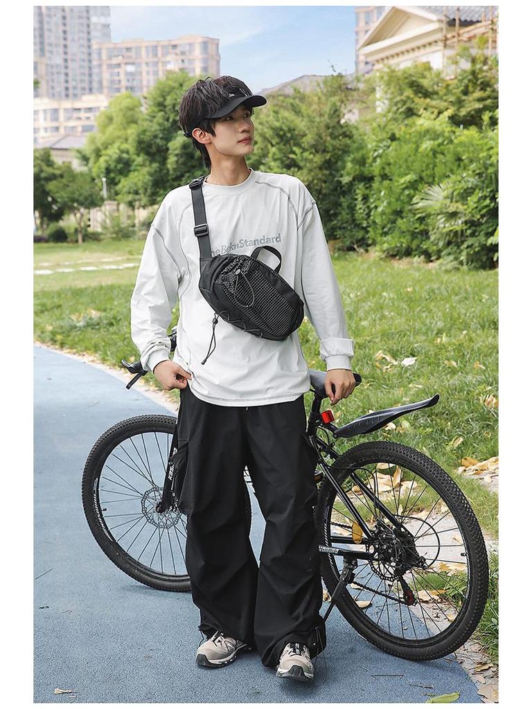 2025 Plaid Nylon Crossbody Bag - Versatile, Lightweight & Unisex for Casual Sports