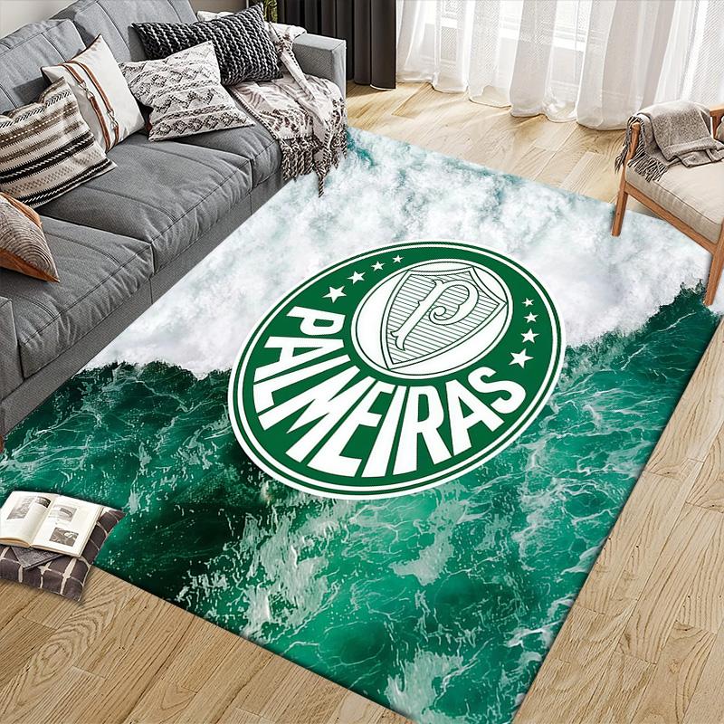 SE Palmeiras Flannel Pattern Square Carpet,Area Rug,Carpet Rug for Living Room Bedroom Sofa Playroom Decor,Non-slip Floor Mat