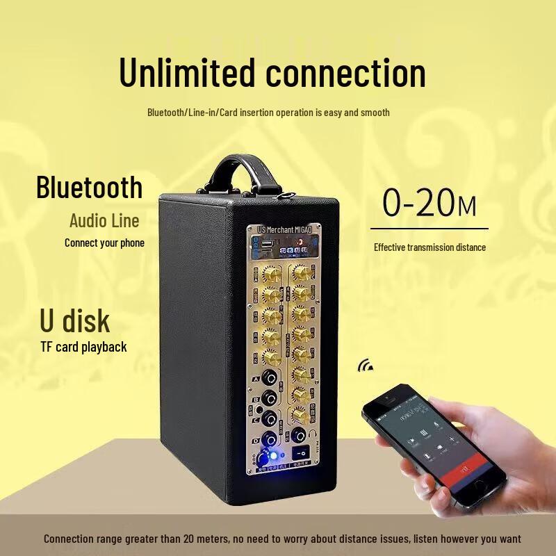 Meigao MG832A Portable Instrument Accompaniment Speaker with S3 Saxophone Mic