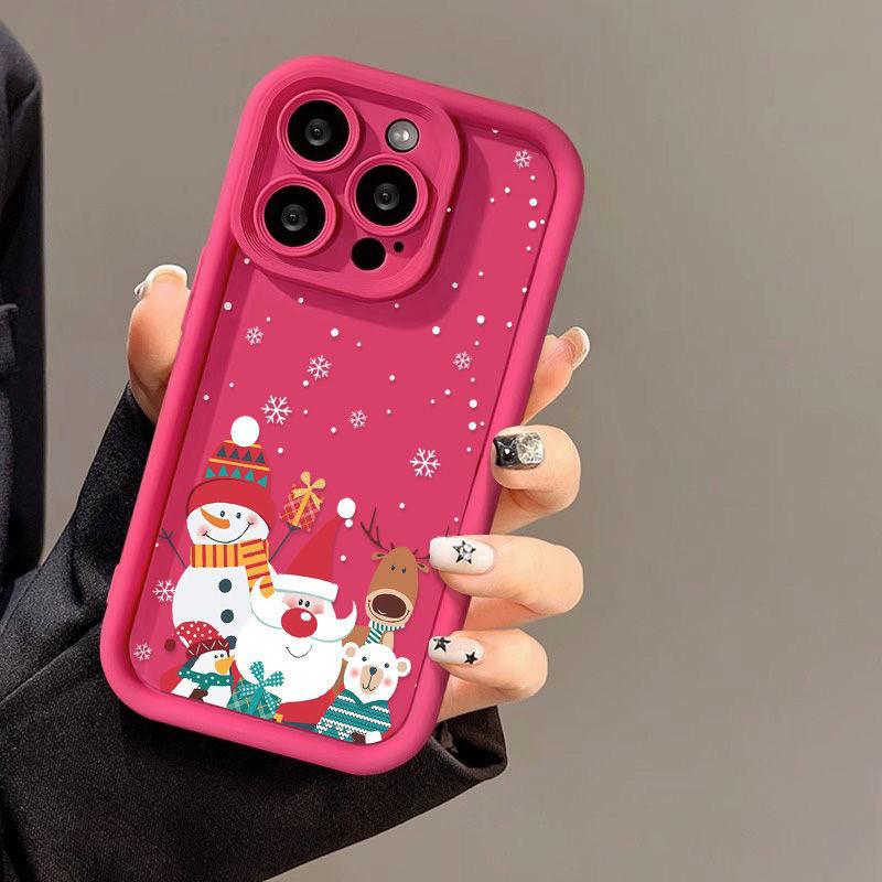 Christmas Carnival Apple iPhone Case: Compatible with 12, 13, 14, 15 Plus, 16 Pro Max; Cute & Drop-proof Design