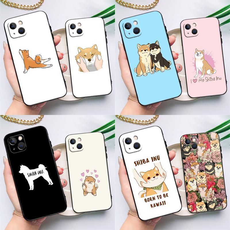 Cute Kawaii Shiba Inu Phone Case For iPhone 17 16 15 13 12 11 14 Pro Max Plus 12 13 Mini 16e 17 Air Cover Coque