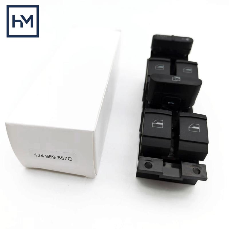 Master Power Window Switch Left Hand Drive with Green Illumination 1J4959857C For Skoda Fabia VW Polo Golf Passat Seat Leon