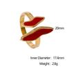 Women's European & American Trendy 18K Gold Drip Oil Titanium Steel Ring, Stylish & Versatile with a French Retro Vibe