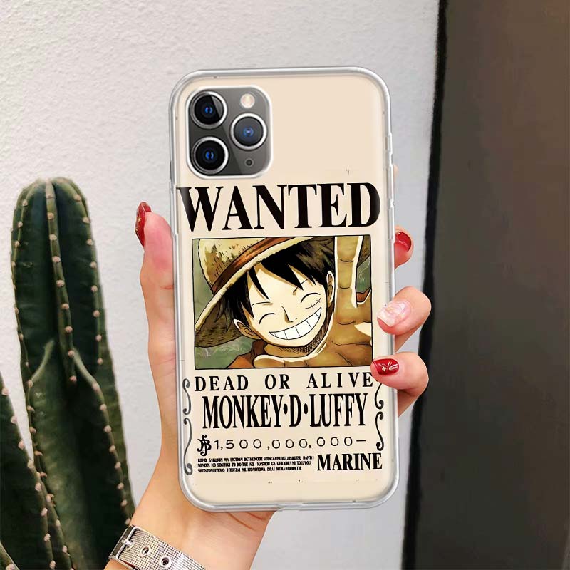 One Piece Fashion Wanted For iPhone 11 13 Pro Max 12 Mini Phone Case X XS XR 6 6S 8 7 Plus SE Apple 5 5S Fundas Cover Coque Capa