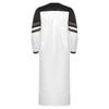 Mens Choir Robe Halloween Cosplay Theme Party Costume V Neck Embroidered Stripes Long Sleeve Clergy Gown