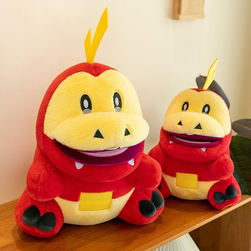 New fire crocodile plush toy doll large grab machine doll big leather shell throw pillow