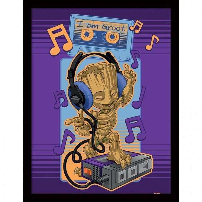 Guardians Of The Galaxy I Am Groot Framed Poster