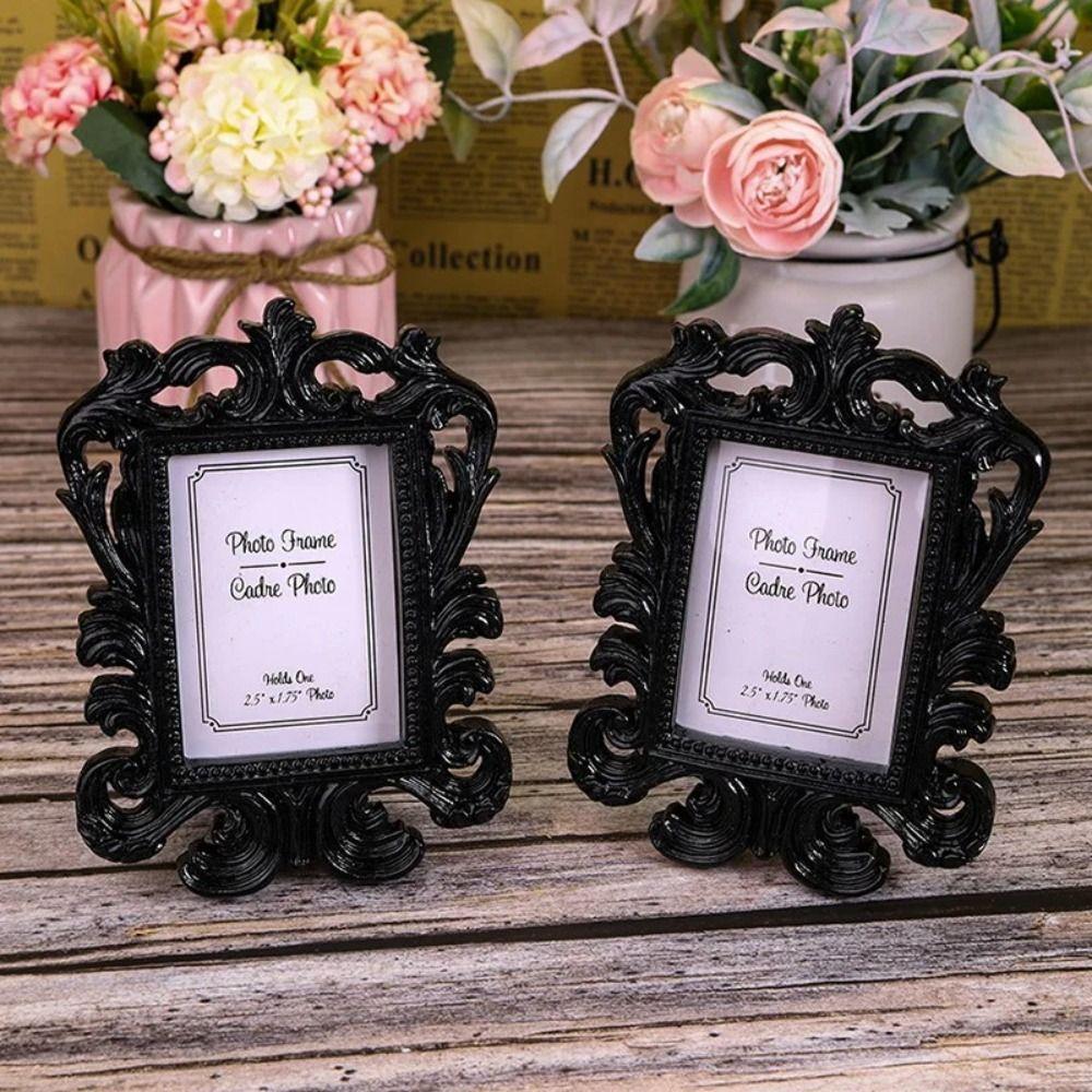 Resin Wedding Photo Frame Photo Prop Baroque Photo Holder Mini Retro Photo Frame