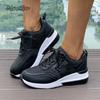 Fashion Thick Bottom Lace-up Round Head Color Matching Sneakers Fashion Non-slip Breathable Sports Casual Shoes Women's Shoes Size 36 43