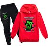 Children's Minecraft Hoodie & Long Pants 2-Piece Set for Older Kids – Stylish & Versatile