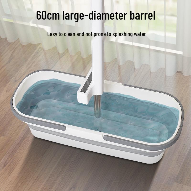 60cm Extra Large Foldable Rectangular Plastic Mop Bucket for Household Storage and Washing