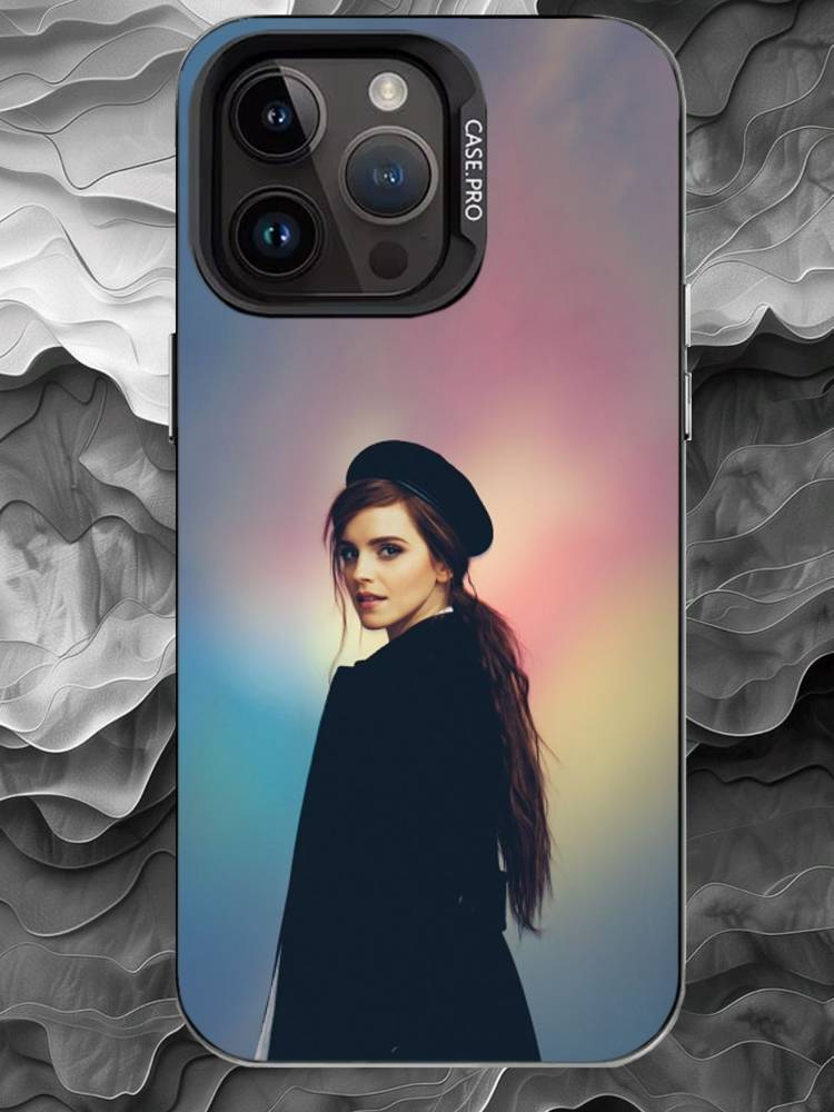 E-Emma Watson Phone Case For iPhone 17 16 15 14 13 12 11 Pro Max Plus Silver Matte Black Cover