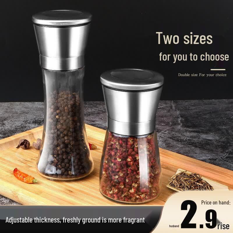 Yuzuro Stainless Steel Manual Pepper & Salt Grinder