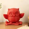3D Printed Owl Figurine Cute Owl on Tree Branch Statue Mini Forest Animal Ornament for Home Office Table Desk Mantle TV Stand Bookshelf Decor