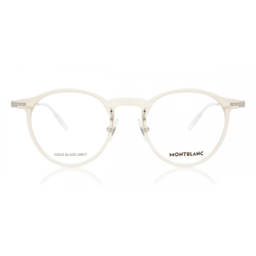 

Mont Blanc Mb0099o 002 Men Eyeglasses Light Brown/Silver/48