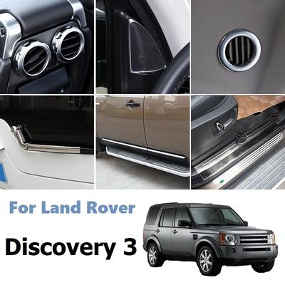 Svart trä för Land Rover Discovery 3 LR3 2004-2009 Bil Svart trä Bilinteriör Dekoration Trimram Tillbehör Krom ABS