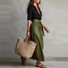 Women's Wear Loose All-match Collar Waist Ruffled Temperament Dress Two-piece Set