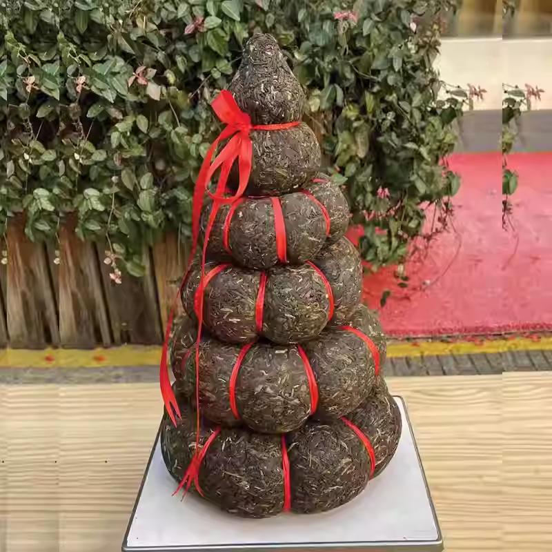 Юньнань Пуэр Сырой Чай Золотой Дыня Резьба Орнамент, Домашний/Офисный Декор, 5 кг Чай-Дань 5000g