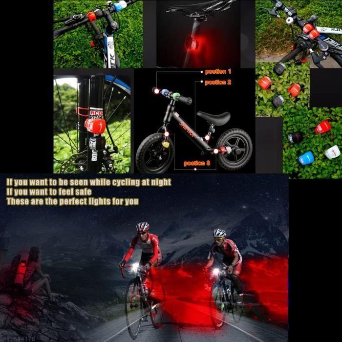 Éclairage Vélo - Constefire - LED pour Vélo Silicone - Lumière Vélo Avant et Arrière - VTT VTC Cycliste